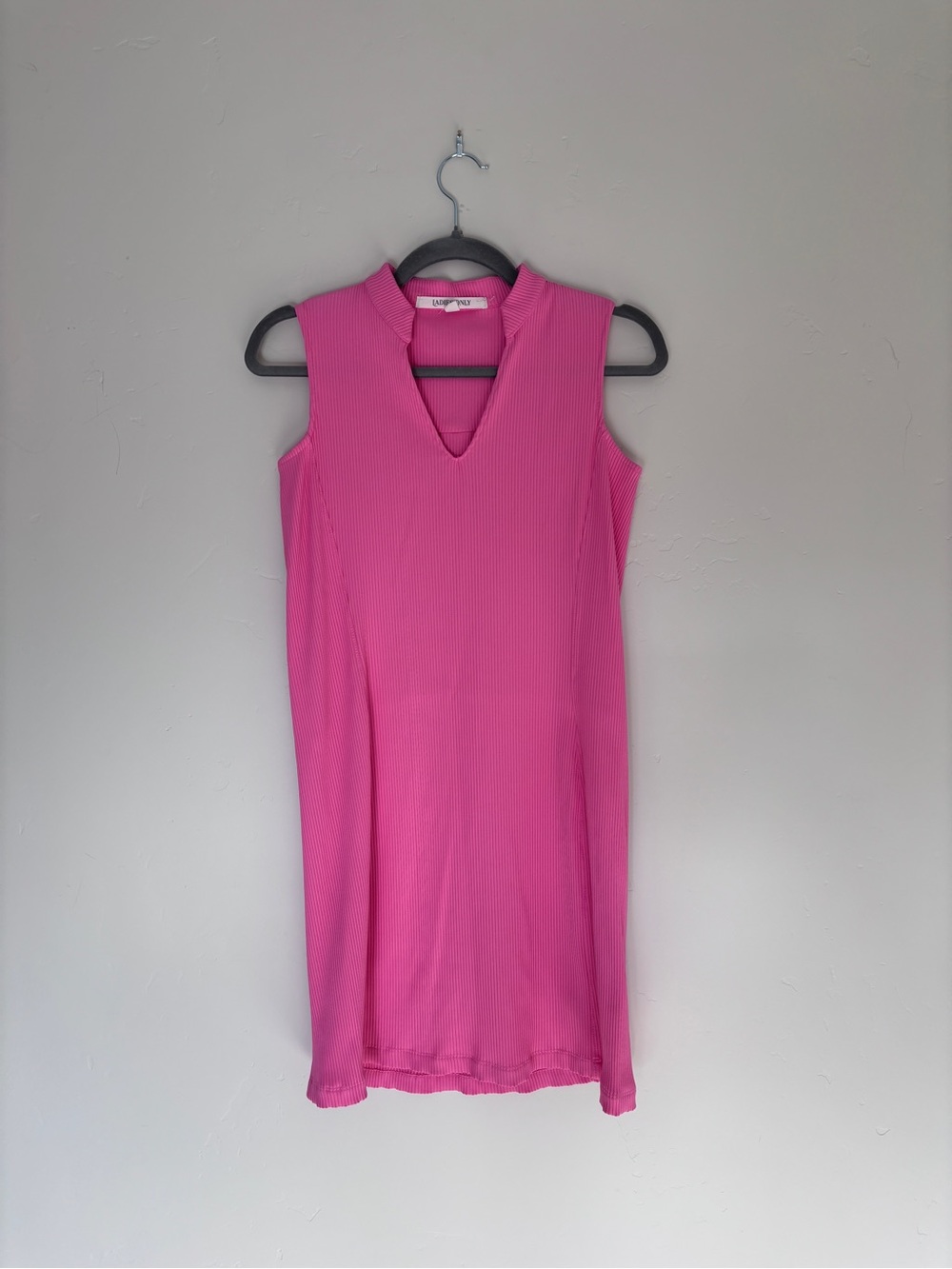 Lady’s Only Bright Pink Sleeveless V-Neck Shift Dress